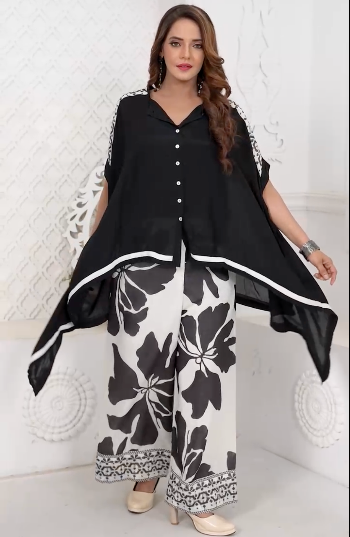 black white