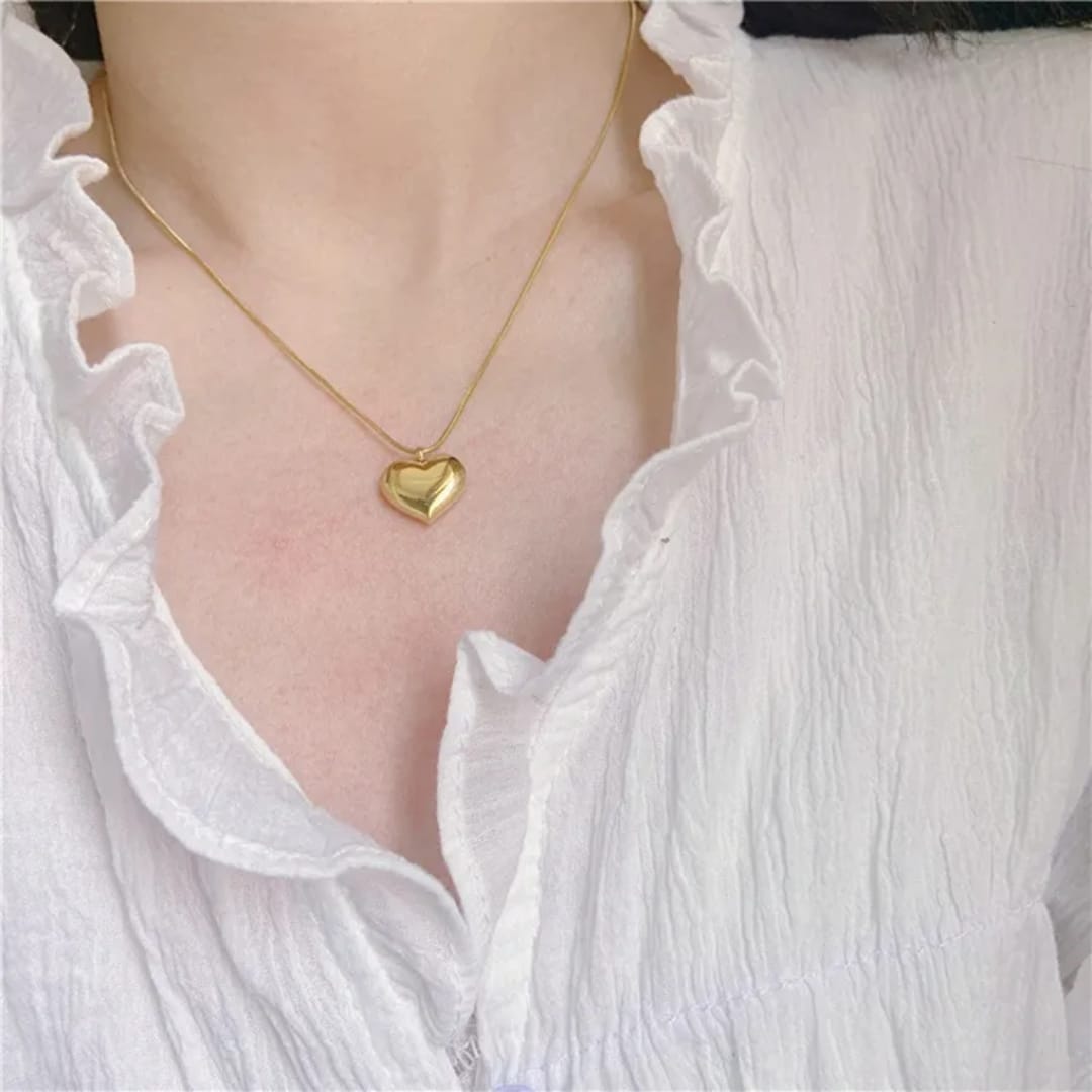 Heart Pendant & Chain – 18K Gold Plated