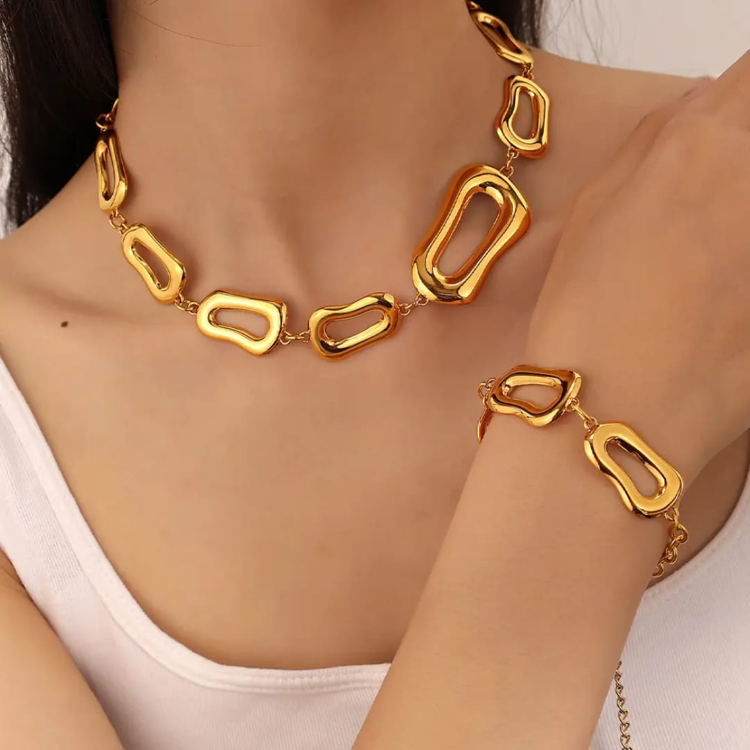 Bold and beautiful for bossy yoy 18kt gold plated jewellery