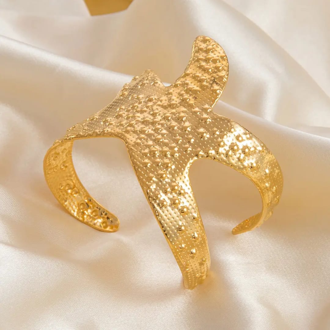 Star shaped ring 18k gold plated jewellery