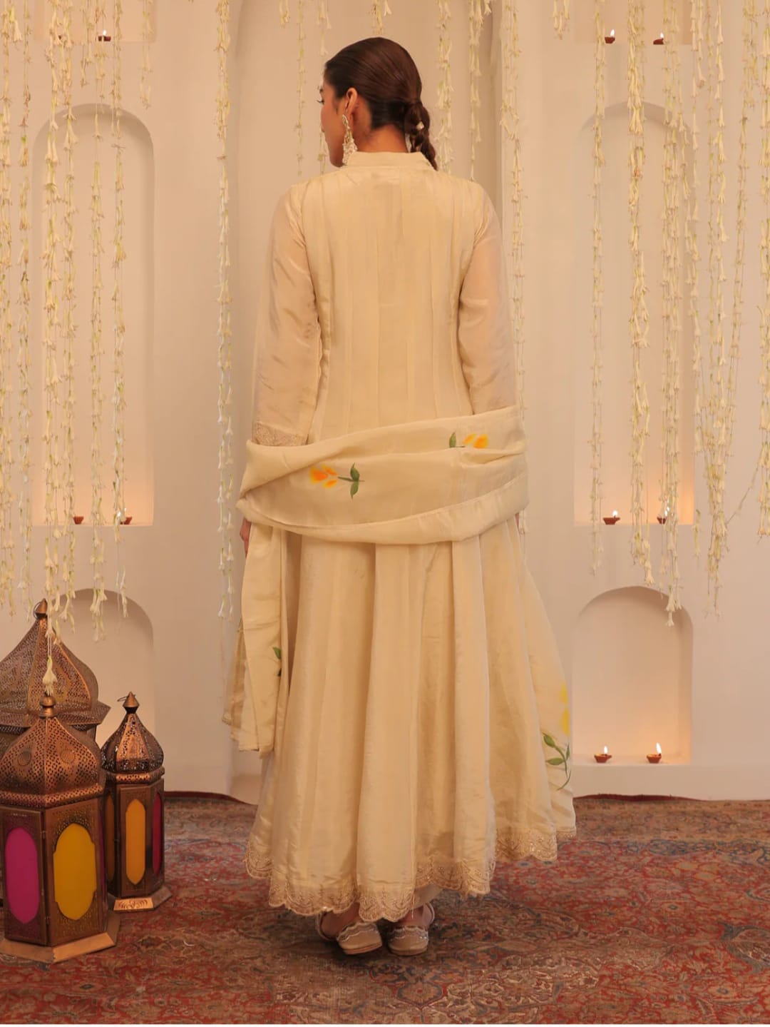 Anarkali tissue shimmer Anarkali dress