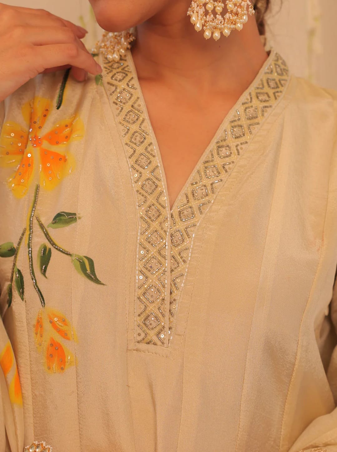 Anarkali tissue shimmer Anarkali dress