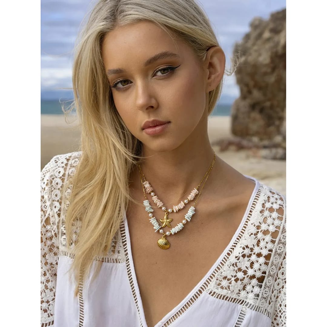 Beach wear neck pieces star and shell