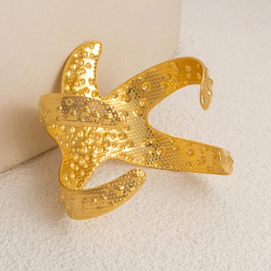 Star shaped ring 18k gold plated jewellery