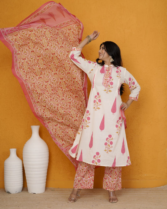 Block print cotton dress