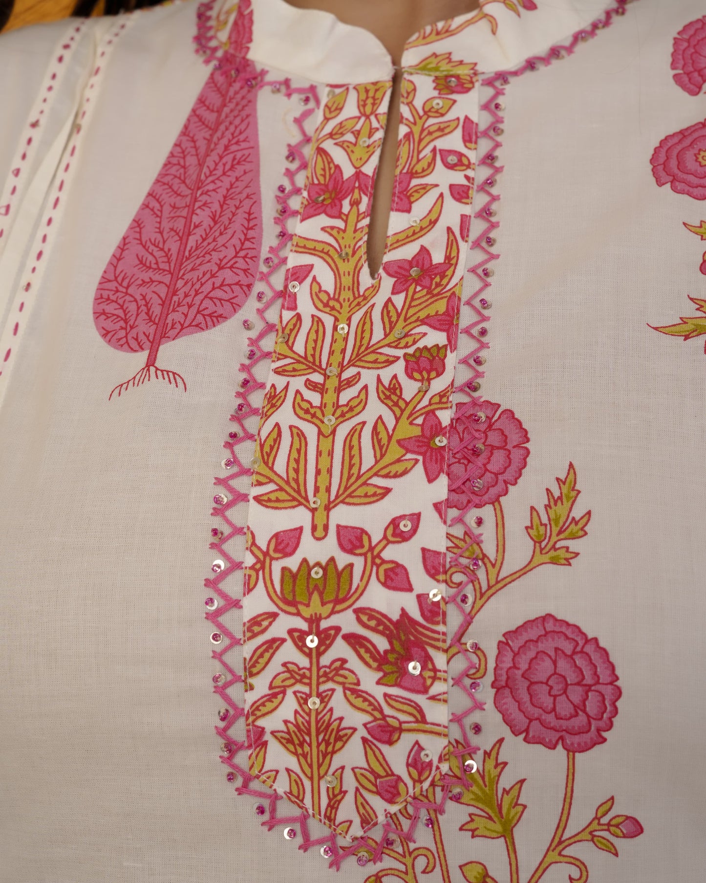 Block print cotton dress