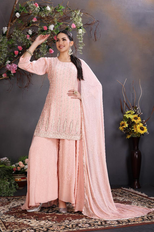 Chic palazo suit  pink